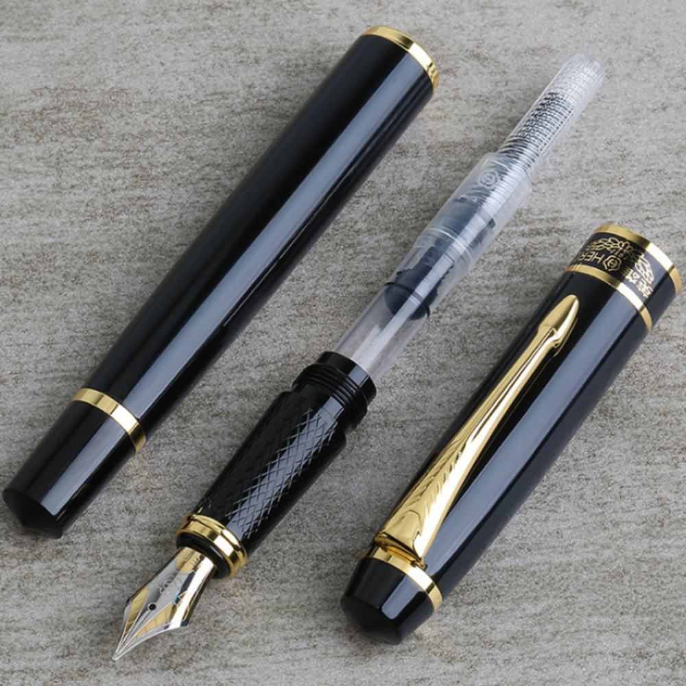 Hero 7032 Fountain Pen 0.5mm Nib Gold Metal Office School Signing Pen Writing Supplies—7