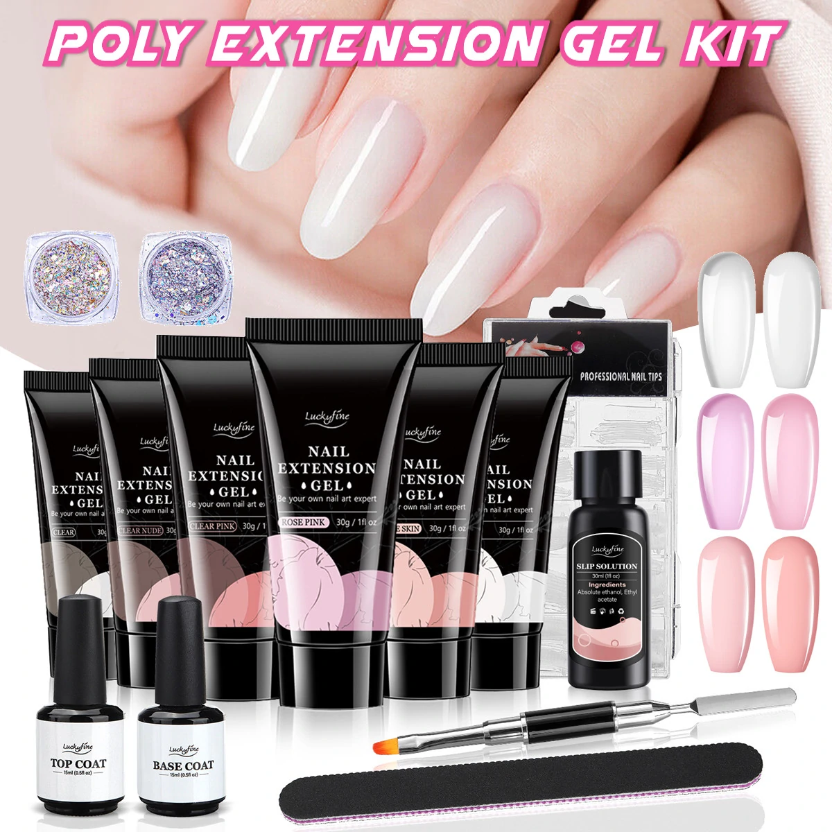 Find Nail Extension Gel Set Nail Brighter Gel Nail Polish Varnish Safe Non toxic Nail Art Set for Women Girl for Sale on Gipsybee.com