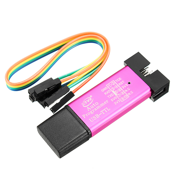 

5V 3.3V SCM Burning Programmer Automatic STC Download Cable USB To TTL USB To Serial Port Baud Rate 115200 500MA Self-Recovery Fuse CH340 + SCM Control Core STCISP Fully Isolated