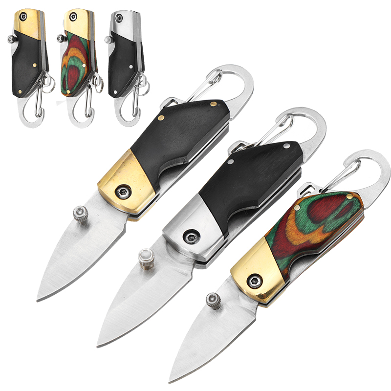 

LAOTIE 9cm Outdoor Survival Camping Fishing Folding Knife Multifunction Knife Keychain Tool Large Mode