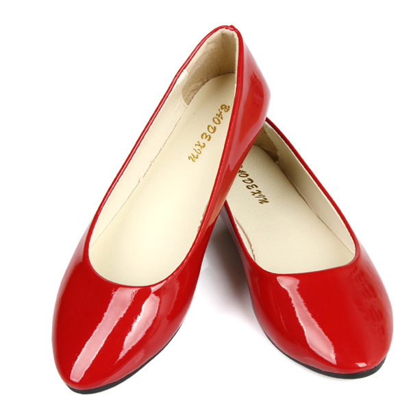 

US Size 5-11 Women Flats Casual Comfortable Pointed Toe PU Fashion Slip On Flat Loafers Shoes