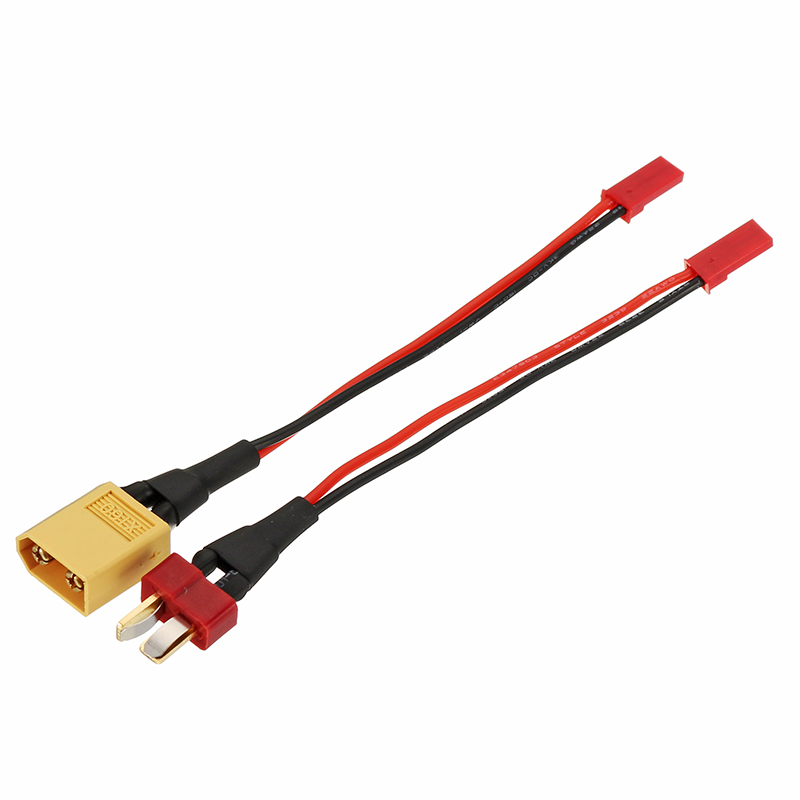 

1pc 10cm Battery ESC Cable AWG22 T Plug XT60 Plug to JST Plug for RC Model Drone Adapter