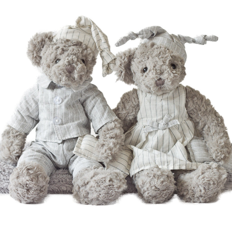 

34cm Teddy Bear Stuffed Animal Jessie & Michael Couple Cartoon Plush Toy Cute Bear Doll for Kids Baby Christmas Birthday Gifts
