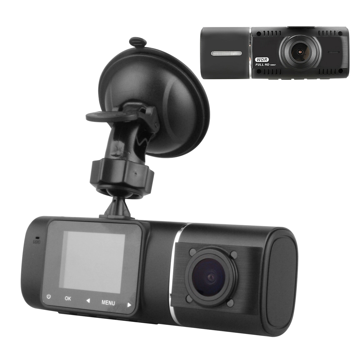 3'' Motorrad Auto kamera Dashcam Full HD 1080P DVR Video Recorder Nachtsicht 