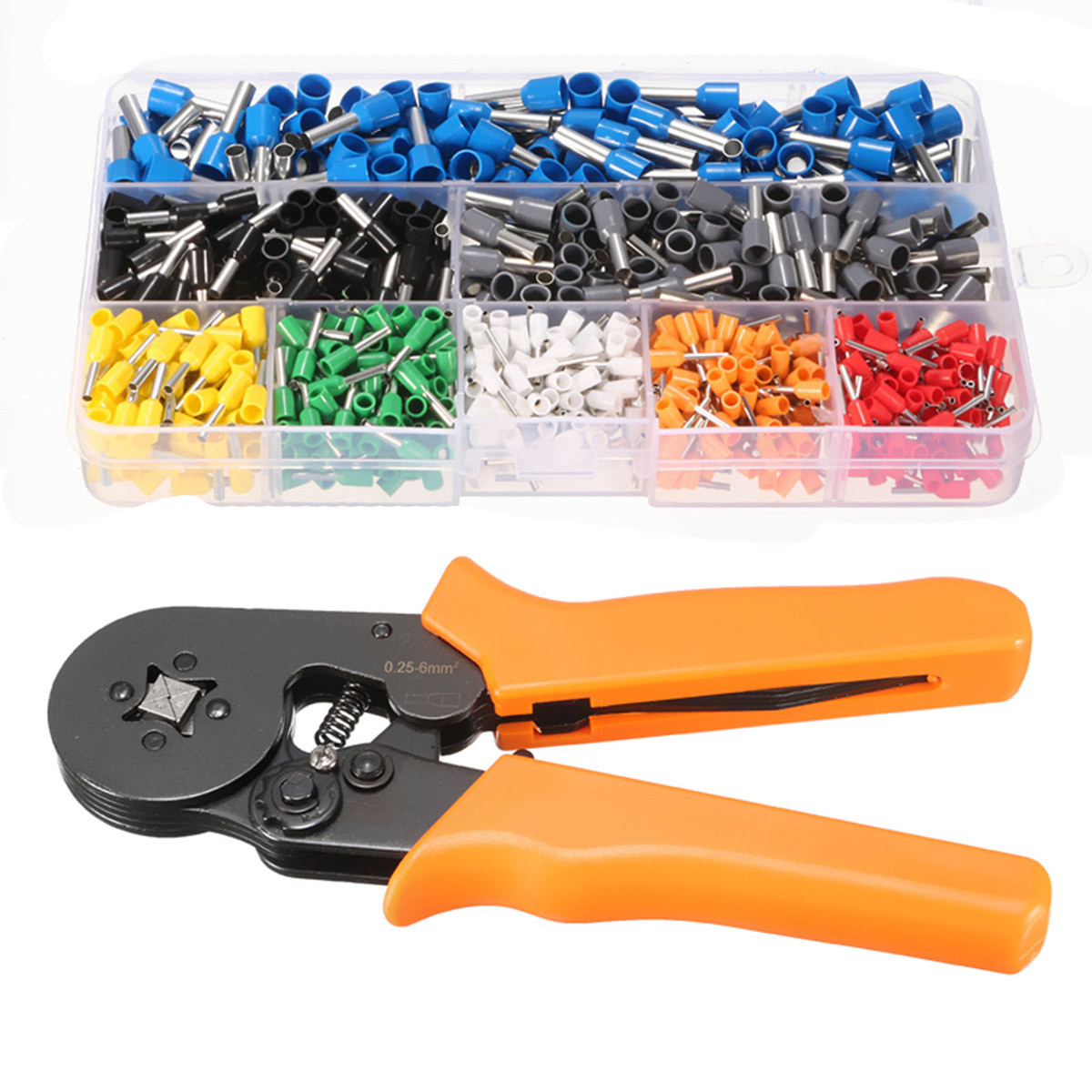 Find DANIU 23AWG to 10AWG Self Adjusting Ratcheting Ferrule Crimper Plier Tool with 800pcs Connector Terminal for Sale on Gipsybee.com with cryptocurrencies