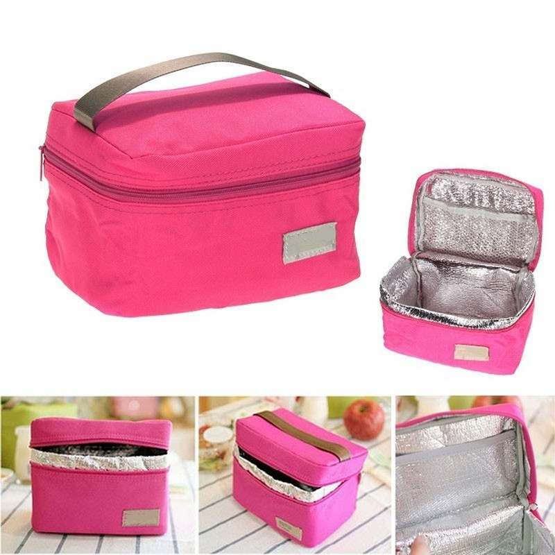 Portable Picnic Storage Bag Insulated Thermal Cooler Tote Bento Lunch Box Bag