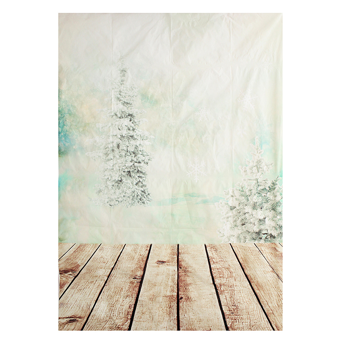 

5X7ft Christmas Tree Wood Floor Vinyl Photography Studio Backdrop Photo Background