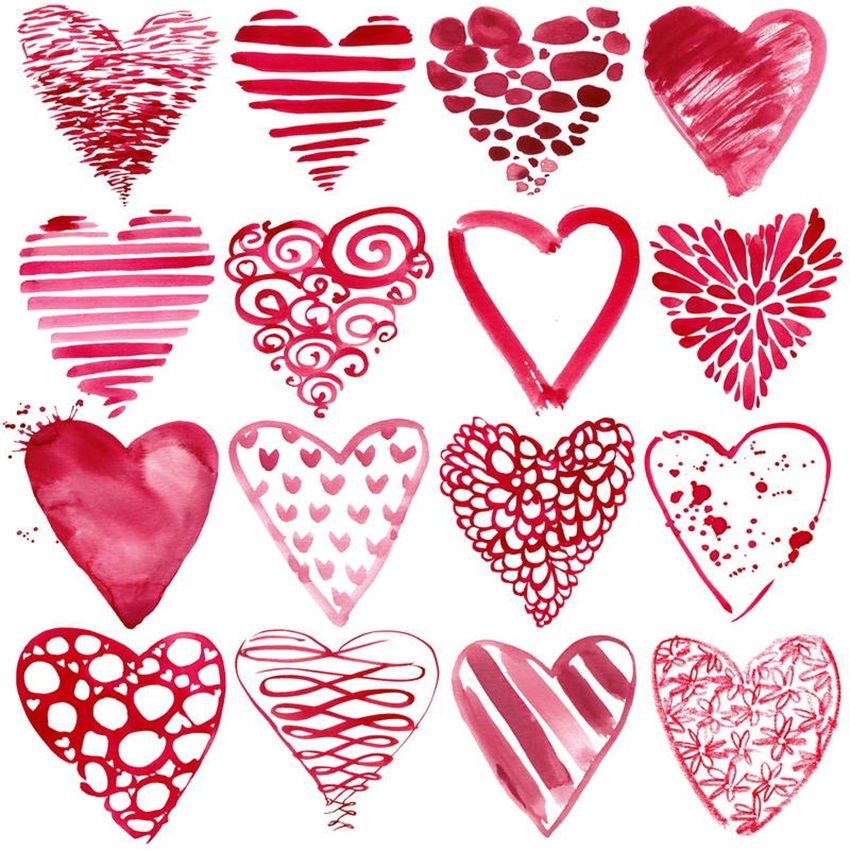 

5x7ft Valentine's Day Red Love Heart Photography Background Studio Backdrop Prop