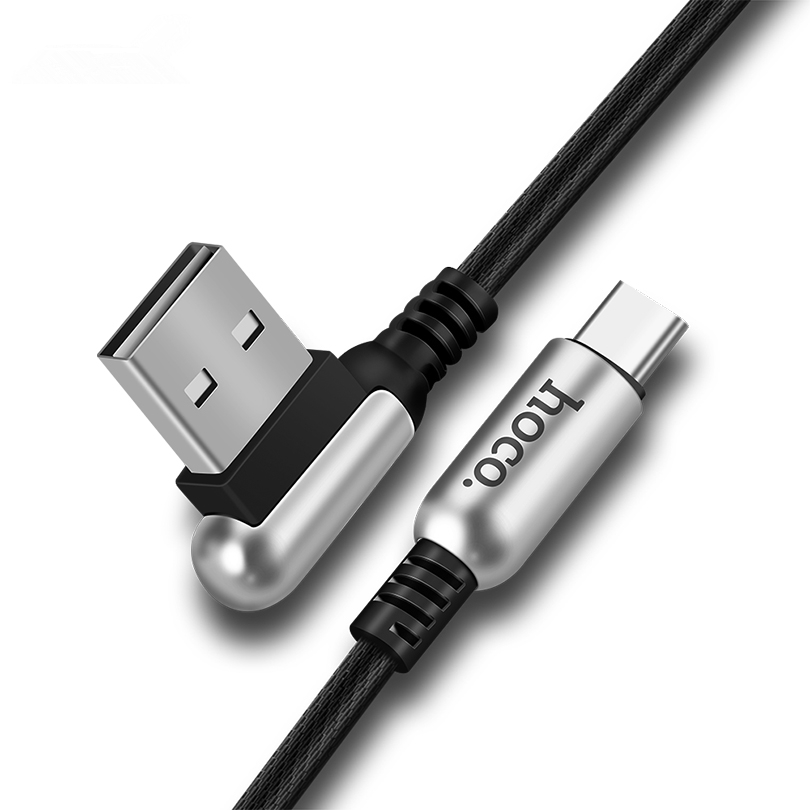 

HOCO 90-градусный цинковый сплав USB Type-C Телефонный кабель 2.4A Быстрый зарядный кабель для Samsung S9 S8 Note 8