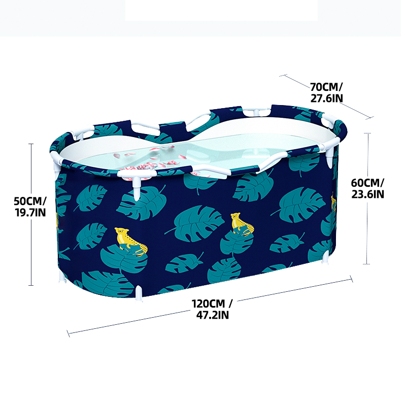 Portable Bathtub Water Tub Folding PVC Adult Spa Bath Bucket Rectangle Home 11