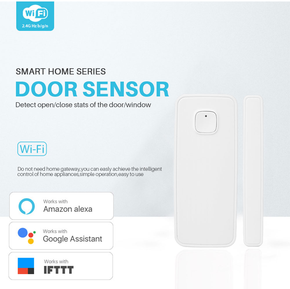 Bakeey Independent WIFI Wireless Door & Window Sensor Remote Alarm Compatible with Tuya Smart Life APP Amazon Alexa Echo Google Home IFTTT 4