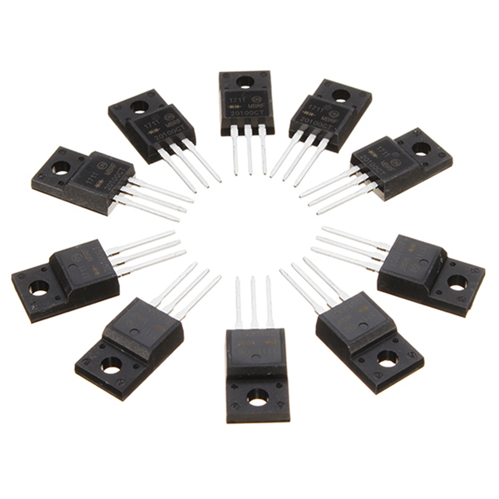

10Pcs MBRF20100CT 20A 100V TO-220 Schottky Diode with Rectifier