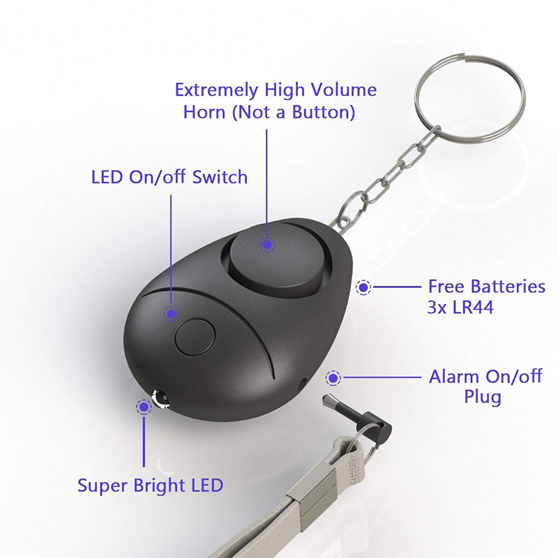 XANES ZQ-014 130db Super Loud Emergency Self Defense Personal Security Alarm Keychain Light Mini Portable For Women Kids Elders 9