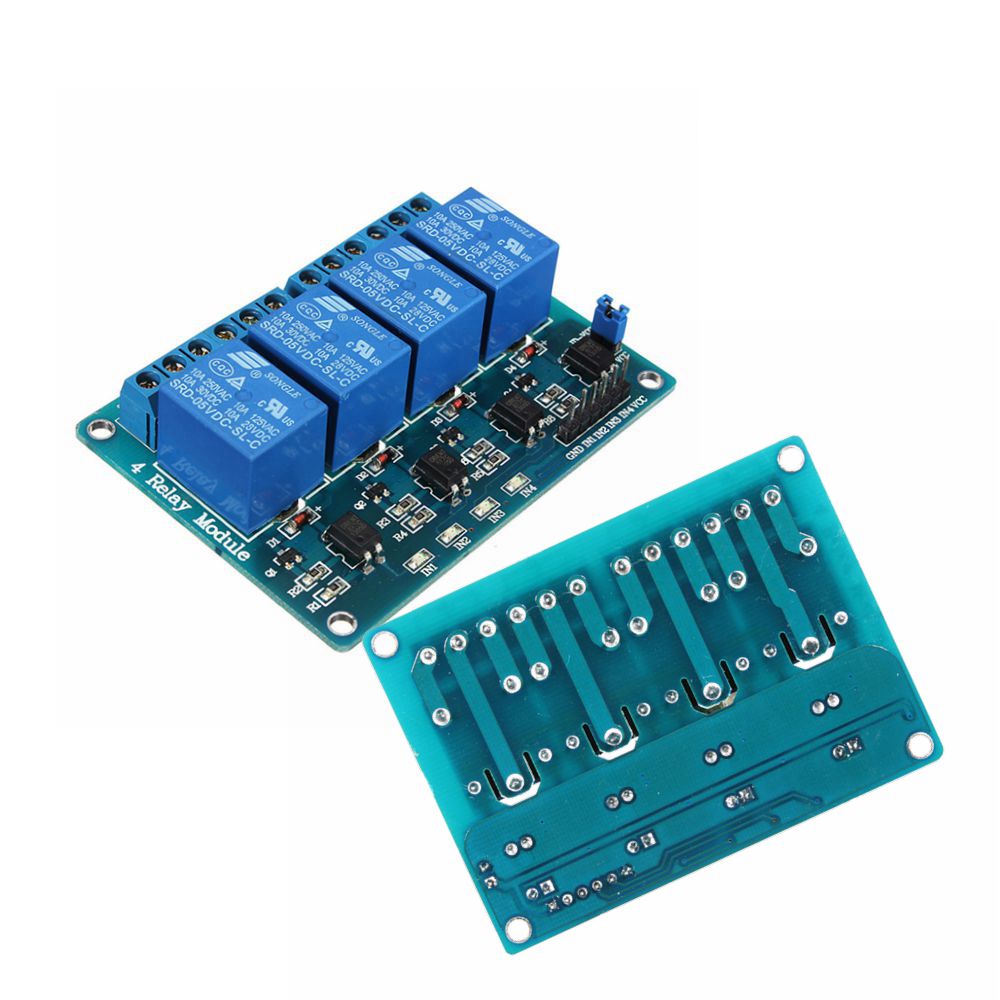 

2Pcs Geekcreit® 5V 4 Channel Relay Module For Arduino PIC ARM DSP AVR MSP430 Blue