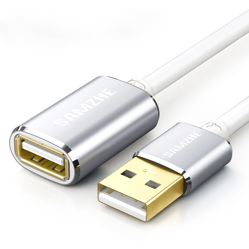 

SAMZHE Белый удлинительный кабель USB 2.0 USB-кабель-удлинитель Кабель для передачи данных 0,5 м / 1 м / 1,5 м / 2 м