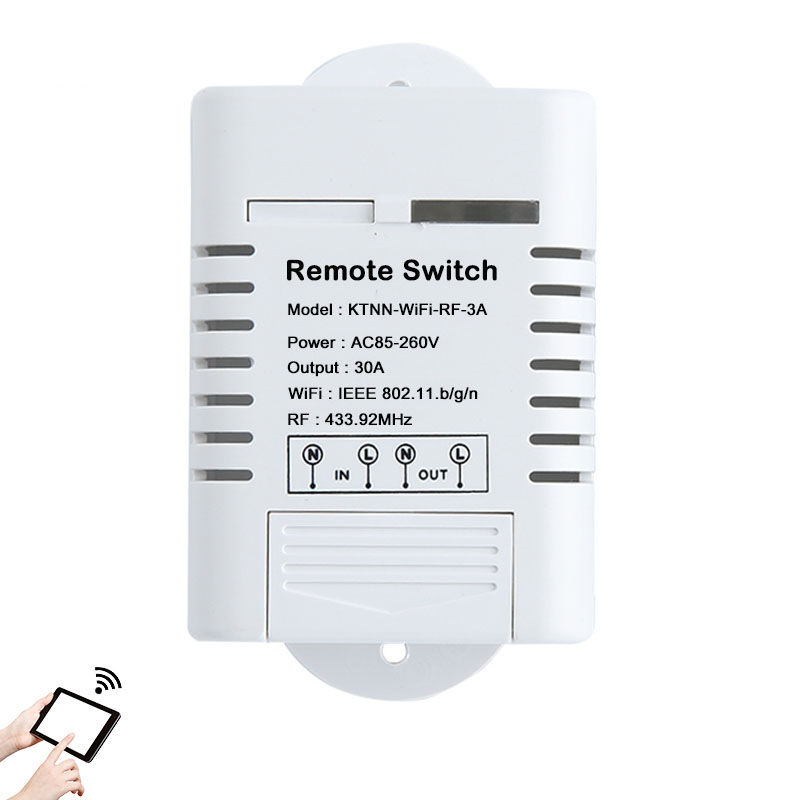 Find KTNNKG AC85 260V 30A 3000W High Power WIFI Smart Switch 433MHz Receiver Smart Home Gadgets Wireless Remote Control Switch APP Control Work With Alexa Google Home for Sale on Gipsybee.com with cryptocurrencies