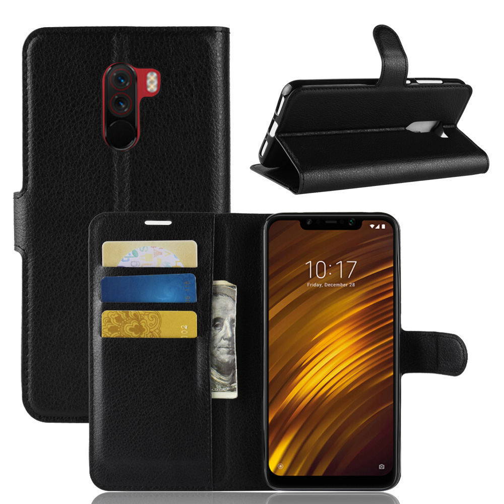 

Bakeey Flip Card Slot PU Leather Cover Protective Case For Xiaomi Pocophone F1 Non-original