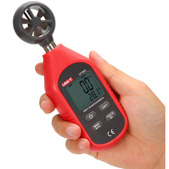 

UNI-T UT363 Mini Digital Wind Speed Meter Pocket Anemometer Speed Temperature Tester Thermometer