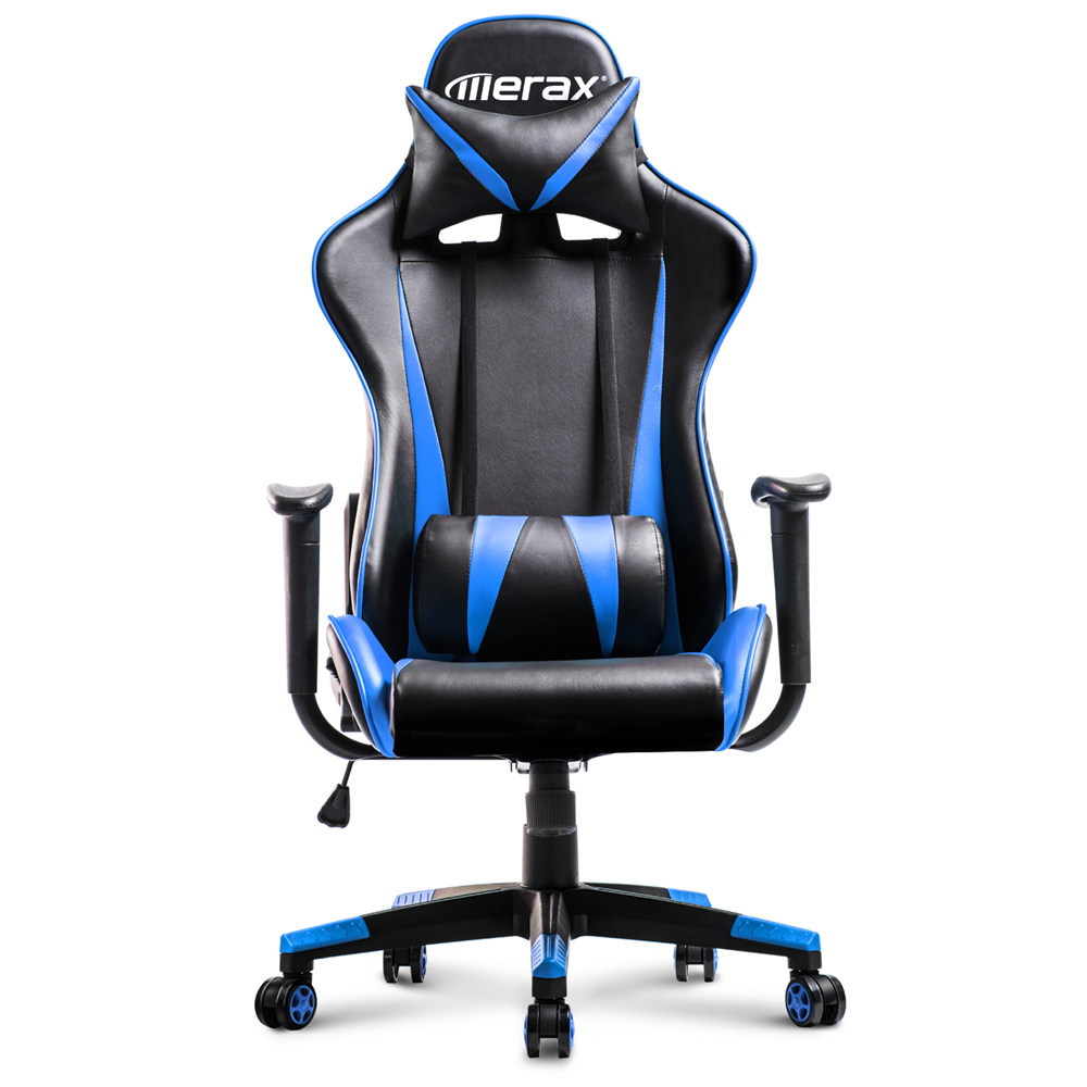 

Merax Office Chair High Back Racing Gaming Chair Ergonomic Computer Chair PU Leather Adjustable Height Rotating Lift Chair Folding Chair