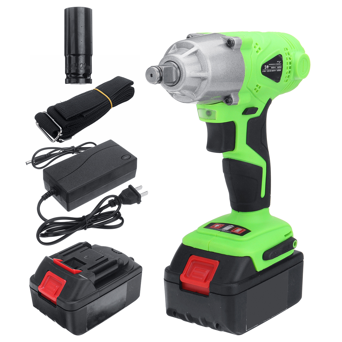 

168VF 19800mAh 350NM Cordless Electric Car Brushless Torque Impact Wrench Drill