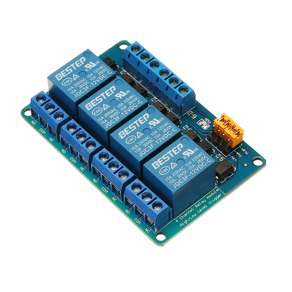 

BESTEP 4 Channel 12V Relay Module High And Low Level Trigger For Arduino