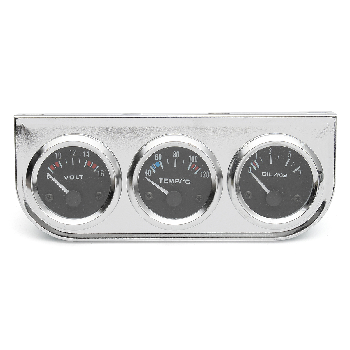 

2 Inch 52mm Chrome Bezel Voltmeter+Water Thermometer+Oil Pressure Electrical Gauge