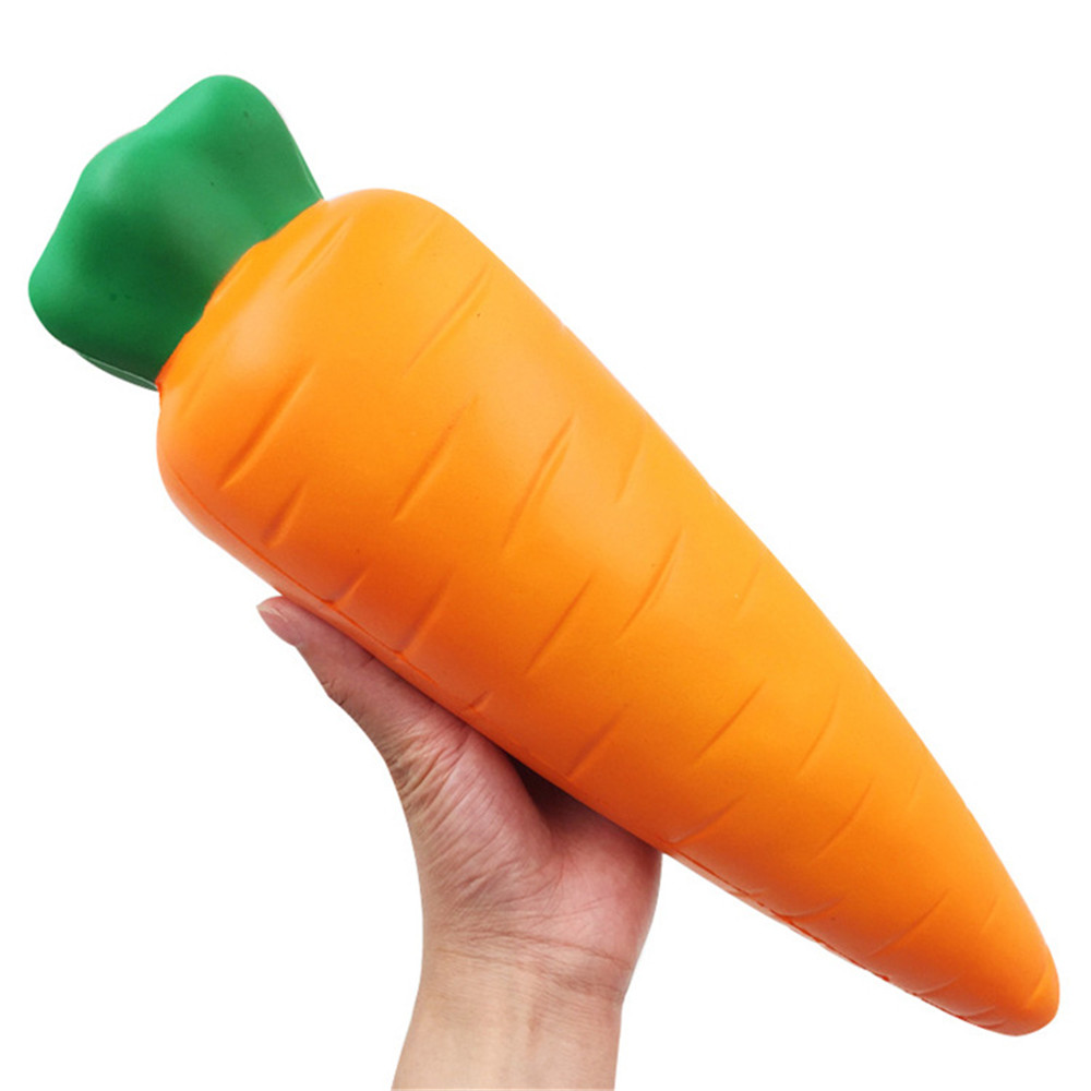 

13Inches Jumbo Carrot Huge Squishy Fruit Vegetable Doll 33cm Slow Rising Toy Kid Girl Gift Collection