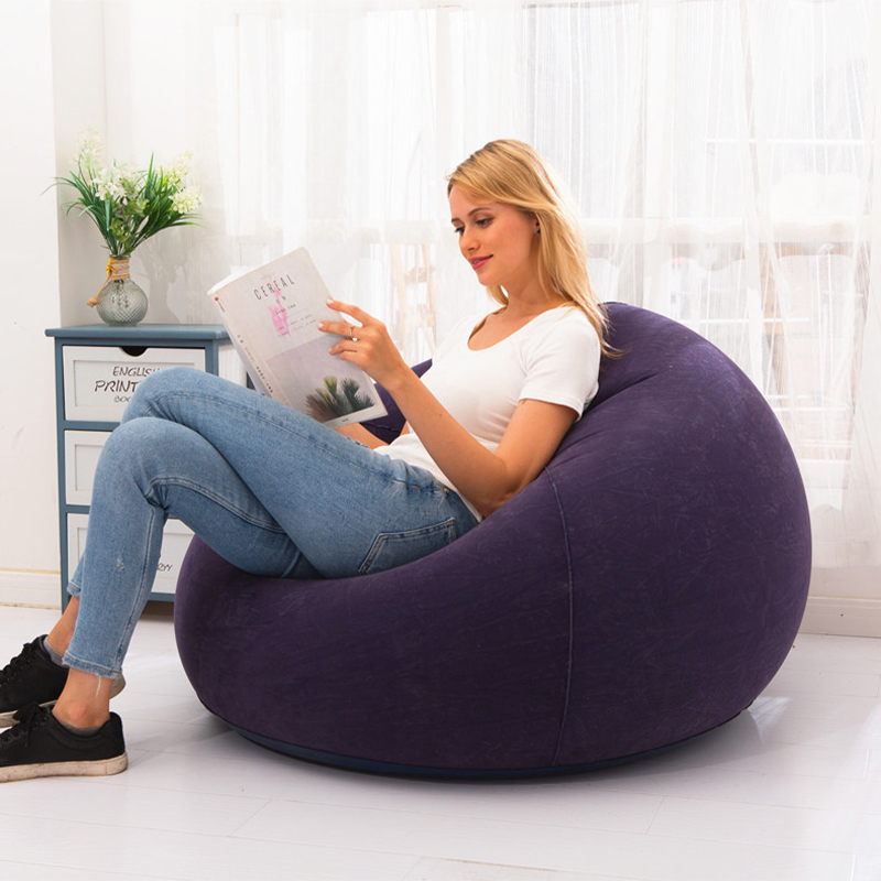 Large Pouf Lazy Sofas Lounger Couch Living Room Furniture Beanbag Tatami 4