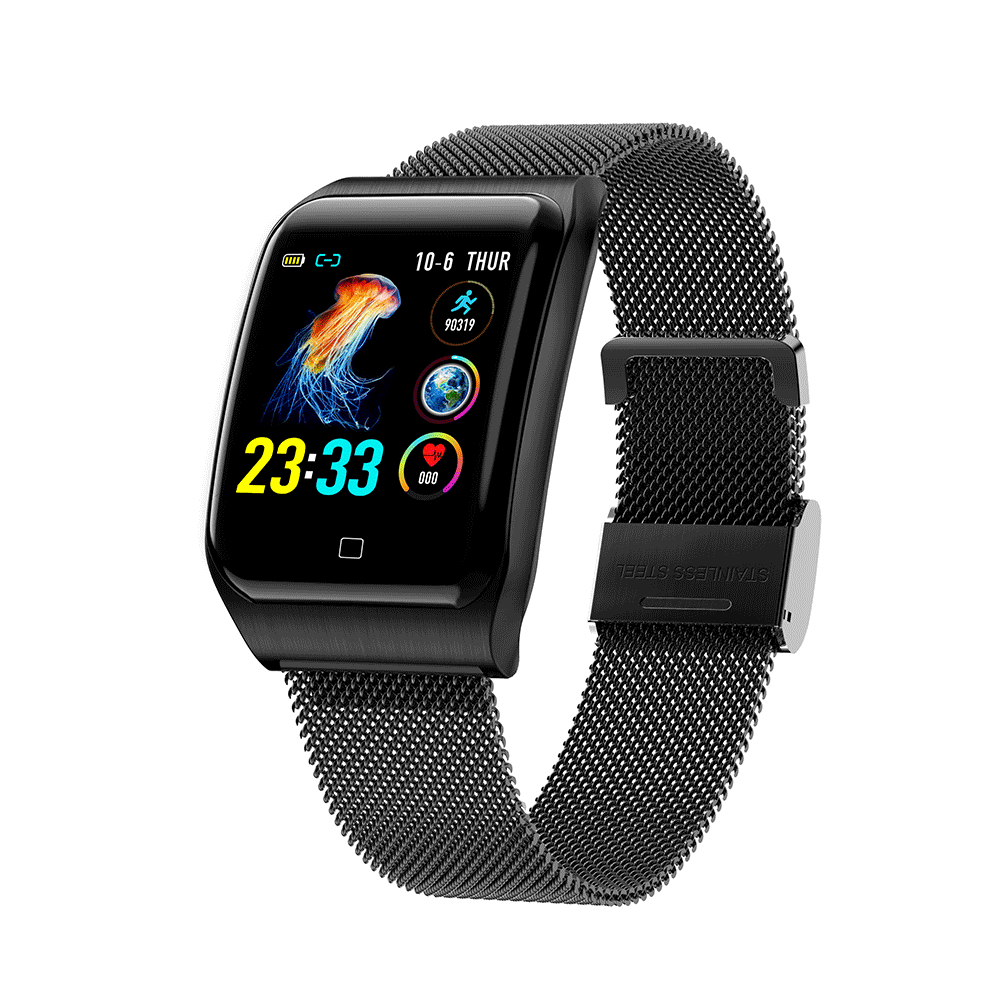 

Bakeey F9 Custom Dial Big Screen Display Smart Watch 24-Hour HR and Blood Pressure Monitor IP68 Wristband
