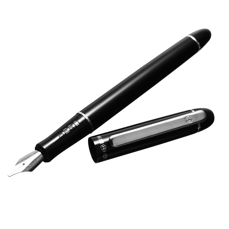 

Hero 5028 Metal Broad Nib Set Polypack Black Fountain Pen With 3 Nibs 1.1mm 1.5mm 1.9mm