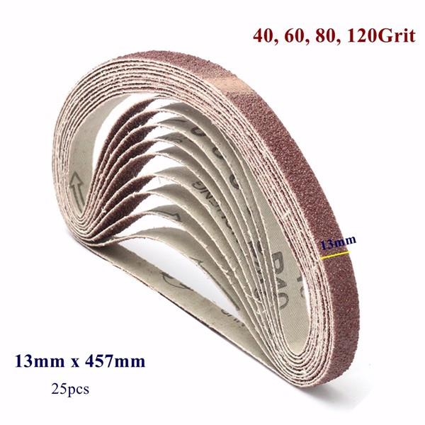 13 x 457mm Sanding Belts Power File 40// 60// 80// 120// 180// 240 grit YOU CHOOSE