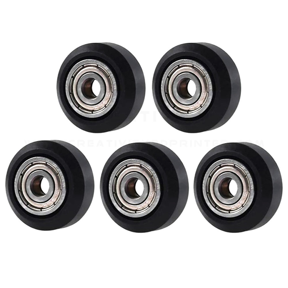 Creativity® 10PC Flat Type Openbuilds Plastic Wheel POM with Bearings Big Models Passive Round Wheel Ldler Pulley Gear Perlin Wheel for CR10 Ender 3 10