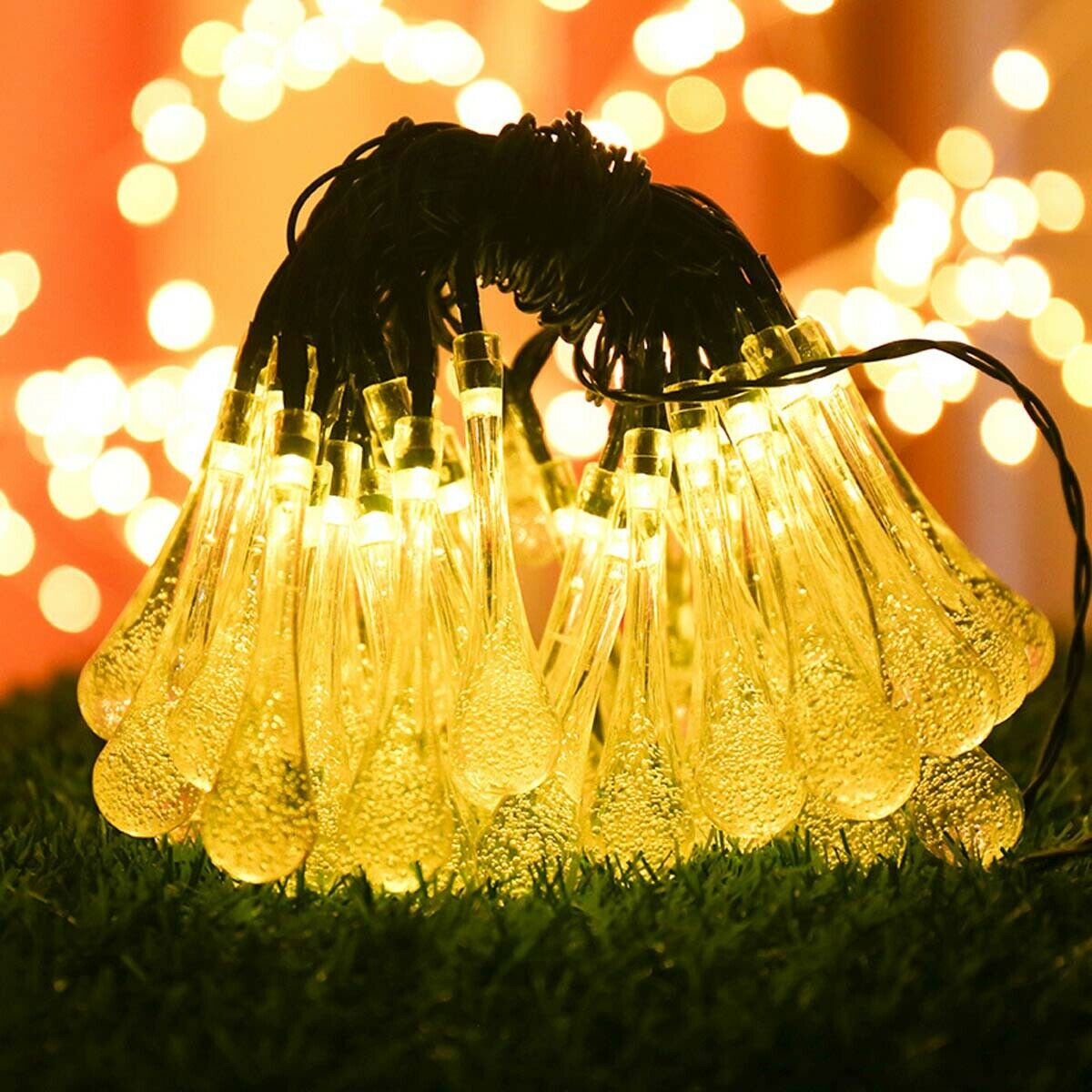 Find 20M 200 LED Solar Water Drop Fairy String Light Garden Party Xmas Decor for Sale on Gipsybee.com with cryptocurrencies
