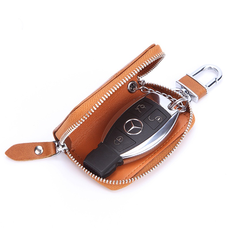 

Men Genuine Leather Vintage Oil Wax Car Key Case Key Bag Holder