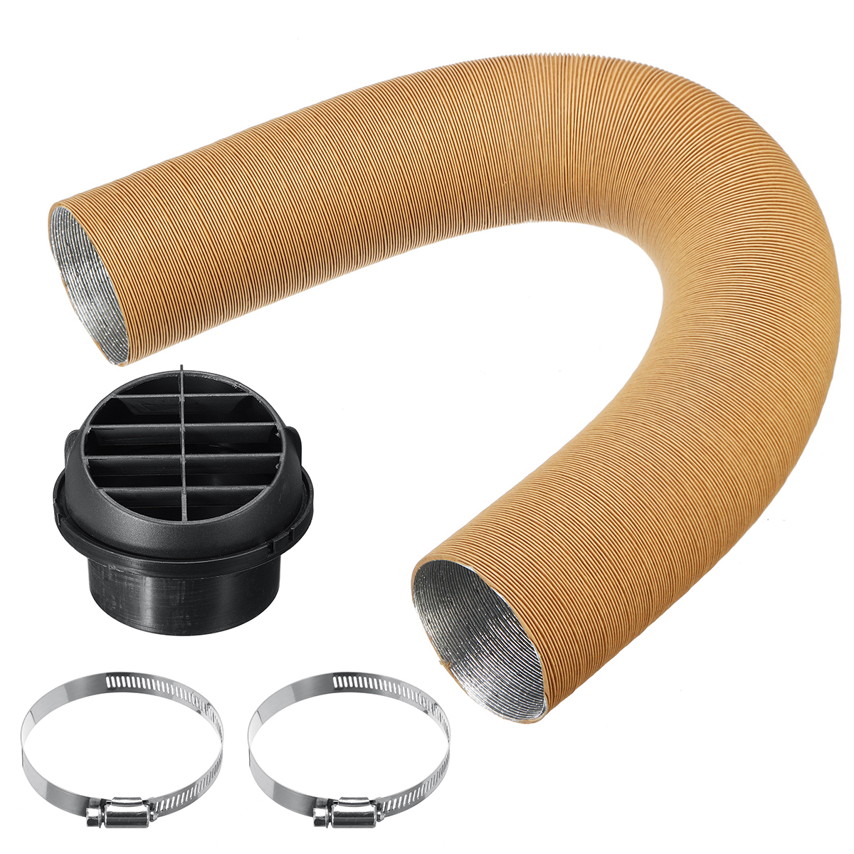 

75mm Heater Pipe Duct + Warm Air Outlet + Hose For Eberspacher Diesel Webasto