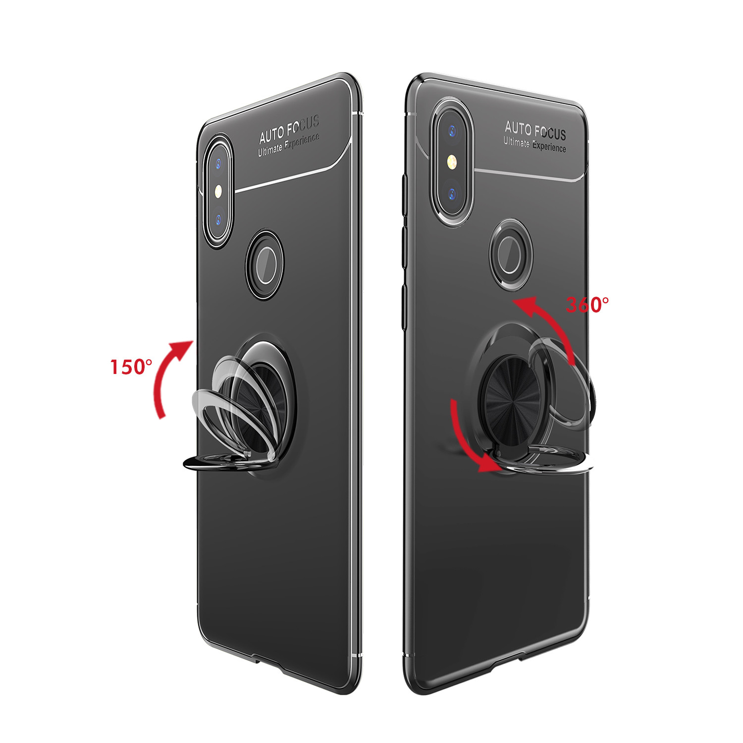 

Bakeey 360° Adjustable Metal Ring Kickstand Magnetic PC Protective Case for Xiaomi Redmi Note 6 Pro Non-original