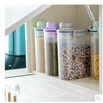 

Kitchen plastic sealed cans grain storage storage box food tea storage jars miscellaneous grains cans rice barrels - 3 colors