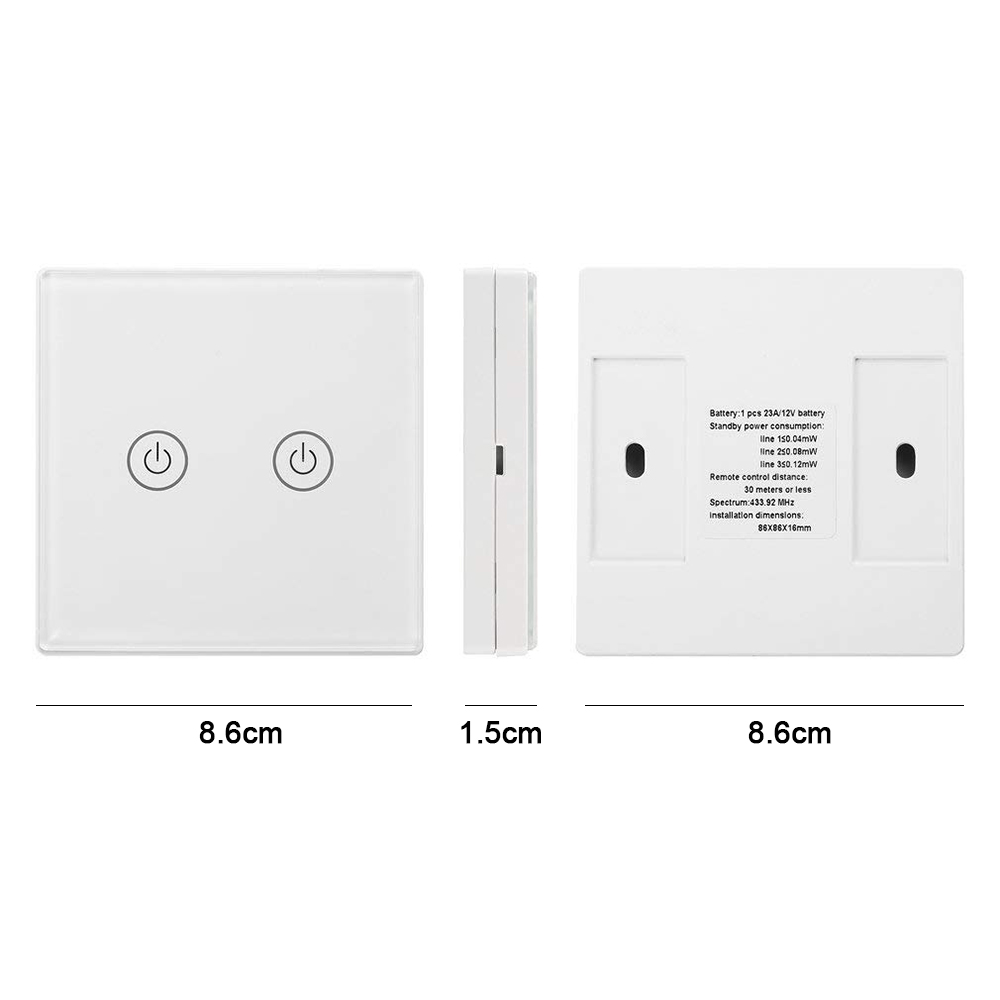 1/2/3 Gang Touch Control Outlet Wireless Light Switch with 3PCS Receivers Kit for Household Appliances Unlimited Connections Control Module Switch Pan 20