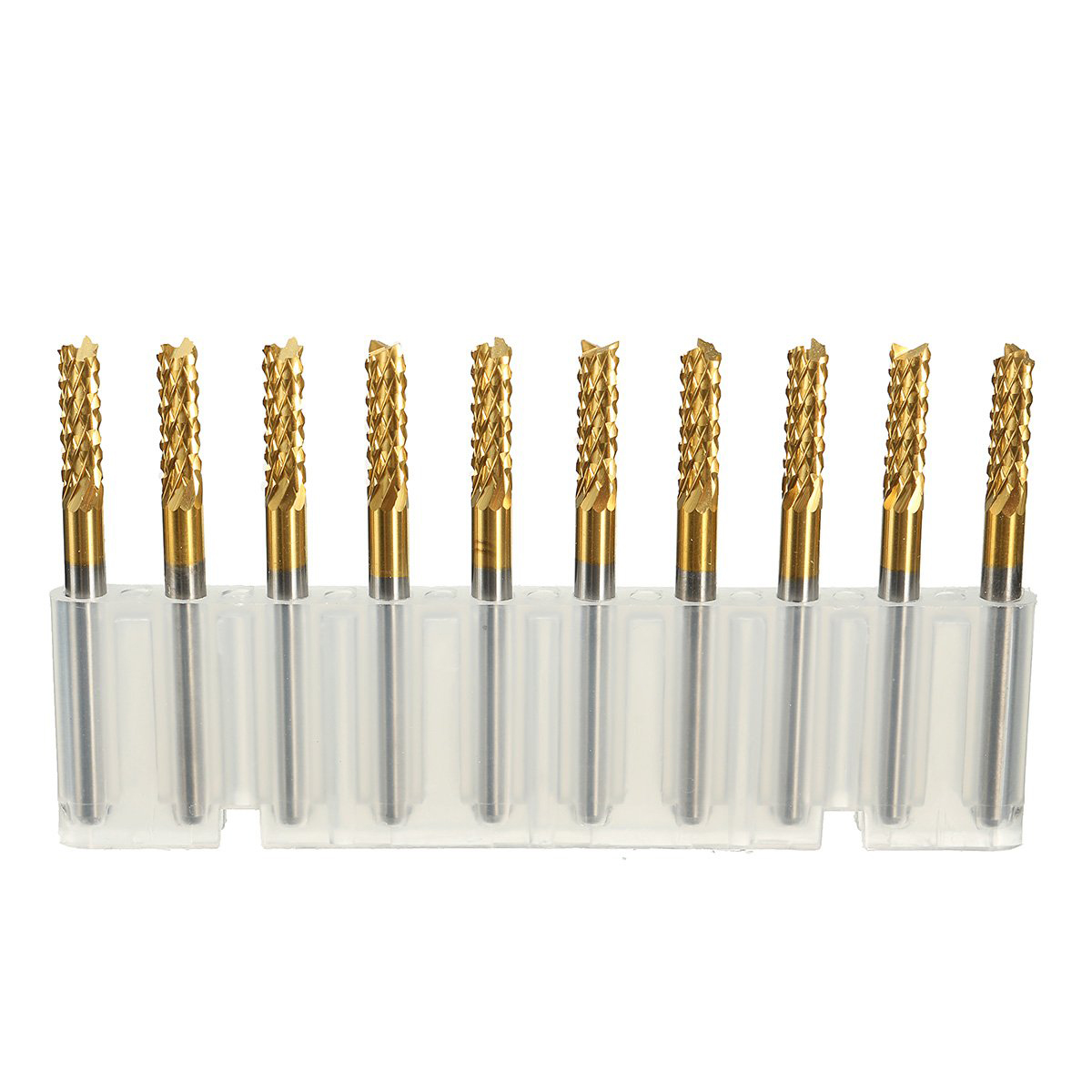 

Drillpro 10pcs 3mm Carbide End Mill Cutter Titanium Coated Engraving Milling Cutter Carbide Rotary Burr