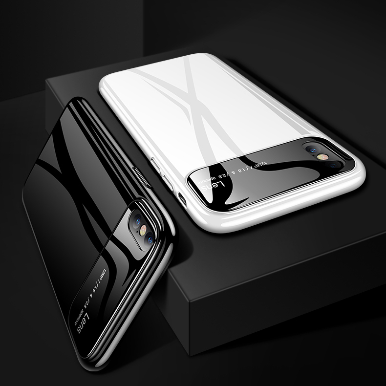 

Bakeey Зеркальный жесткий ПК глянцевый защитный чехол из закаленного стекла для iPhone X