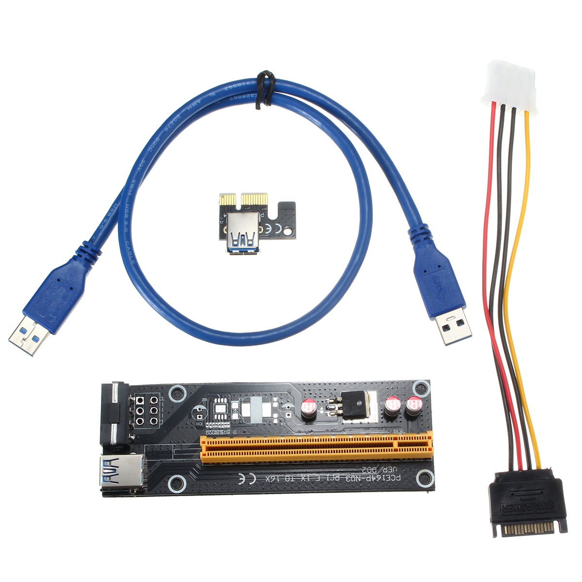 

PCI-E 1x to 16x Graphics Extension Cable Extender Riser Card Adapter Mining Dedicated USB 3.0