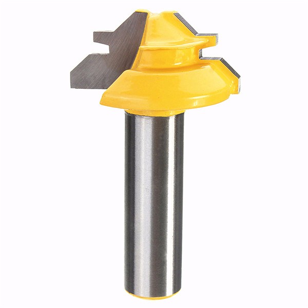 

Drillpro RB30 Small Lock Miter Router Bit 45° 1/2 Inch Shank Tenon Cutter for Woodworking