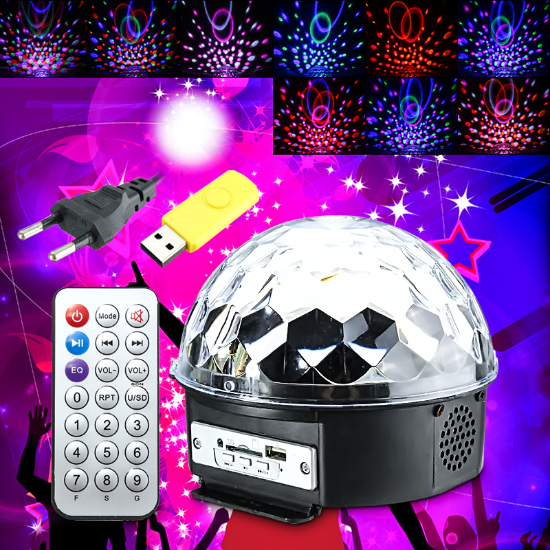 

18W LED RGB Crystal Волшебный Ball Disco Party Эффект Digital Stage Light для рождественского Halloween