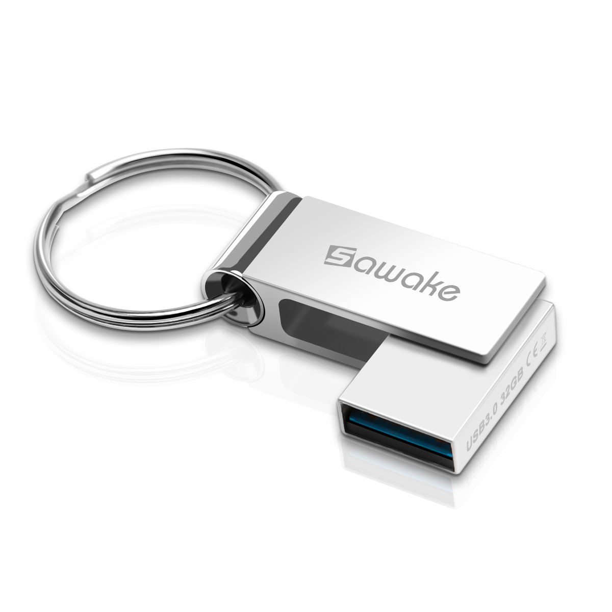 Find SAWAKE USB3.0 Flash Drive 32GB Metal USB Driver Waterproof 360Â° Rotation Thumb Drive Pendrive USB Disk with Key Ring for Sale on Gipsybee.com with cryptocurrencies
