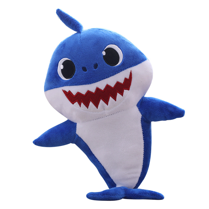 

Мягкая плюшевая игрушка "Акула" поет в светлой версии - идеальный подарок для декора