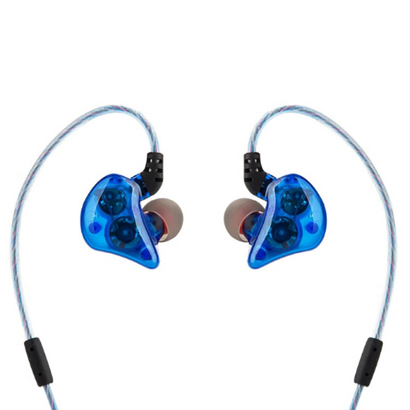 

Music Wired Control Earphone Dual Dynamic Drivers HIFI Bass Sound In-ear Sport Earphone With Mic