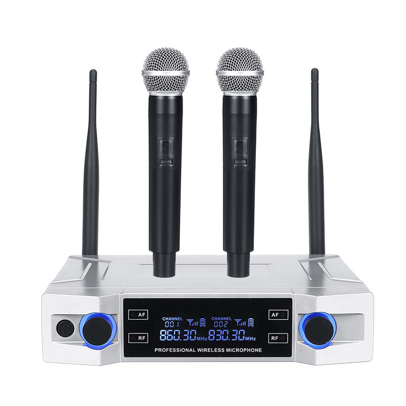 Find Professional UHF Wireless Microphone System 2 Channel 2 Cordless Handheld Mic Kraoke Speech Party supplies Cardioid Microphone for Sale on Gipsybee.com with cryptocurrencies