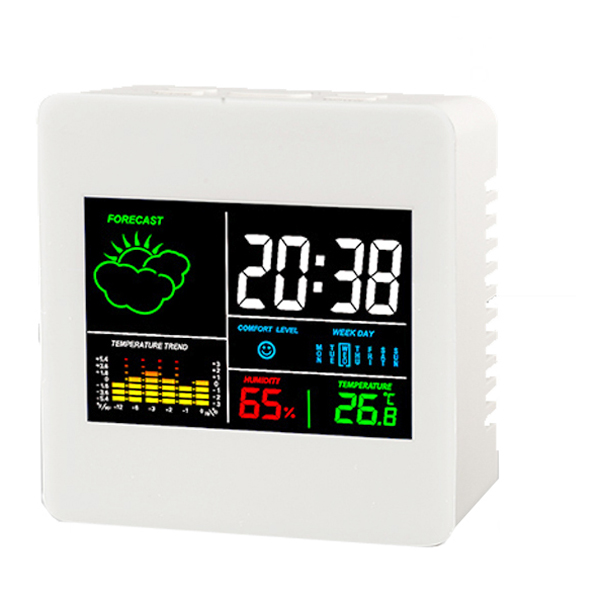 

TS-S61 Themometer Hygrometer Calendar Clock Temperature Meter ℃/℉ Humidity Meter