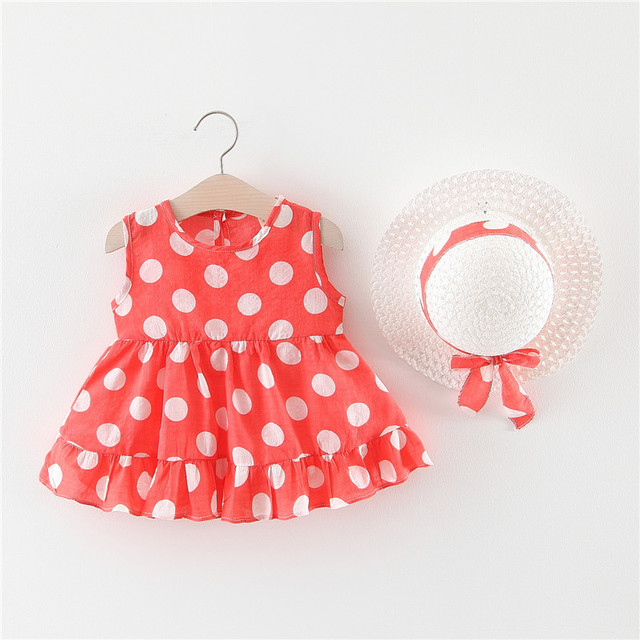 

Special Season детская одежда сплошной цвет с принтом точки юбка с Шапка девочек Платье C893