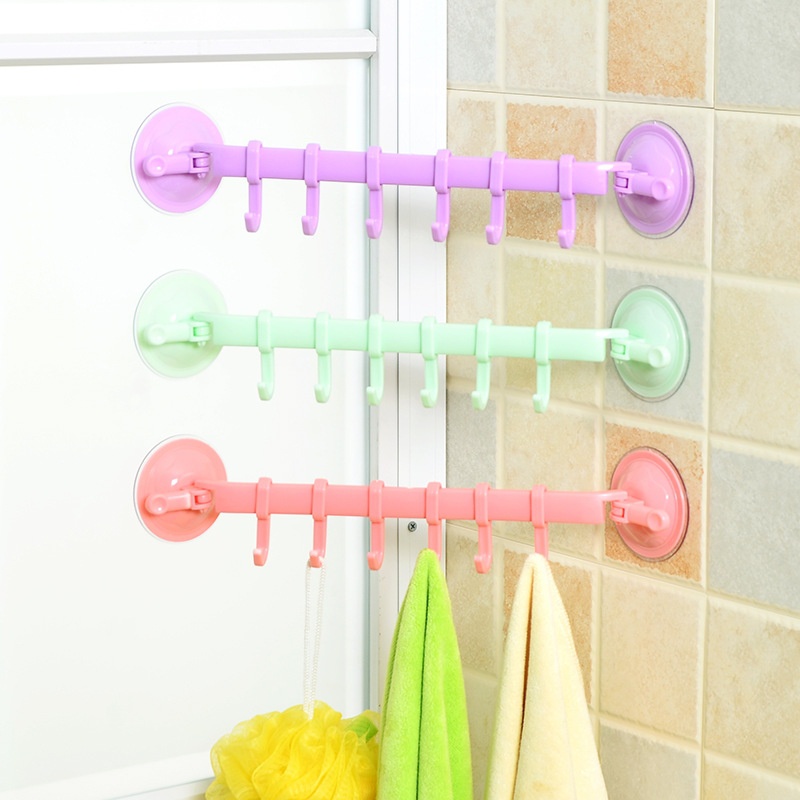 

Lock-Type Strong Suction Cups Hook Kitchen Bathroom Wall Towel Racks
